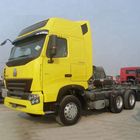 8800kg de Tractor Hoofdaanhangwagen van het randgewicht, Gele Zware Vrachtwagenaanhangwagen LHD/RHD