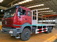 Witte kleur Beiben 6x6 2634PZ 30Ton 340hp 10 Vrachtwagen van het de Container Vlakke Bed van het speculant de Dwarsland voor DR. CONGO