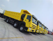 De gele Vrachtwagen van Kleurensinotruk 6x4 Euro Op zwaar werk berekende Stortplaats 2 met 400L-Brandstoftank