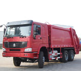 De rode Howo-Vrachtwagen van de Afvalinzameling, 6 - 19 de Kubieke Vrachtwagen van de Vuilnispers