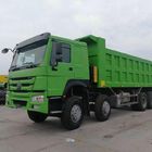 De groene Vrachtwagens van de de Stortplaatskipper van Kleurenzz3317n3867 12 Wielen met ZF8198-Leiding