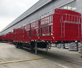 30-100 ton 4 van het de Ladingsvee van Assen Op zwaar werk berekende Semi Aanhangwagens van de het Suikerrietstaak Omheining 13m