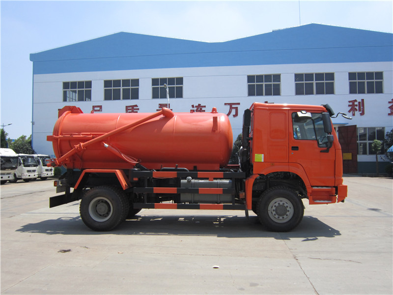 10m3 Vrachtwagen de Voor speciale doeleinden van de tankcapaciteit/Riool Vacuümvrachtwagen 16000 Kg Geschatte Nuttige lading