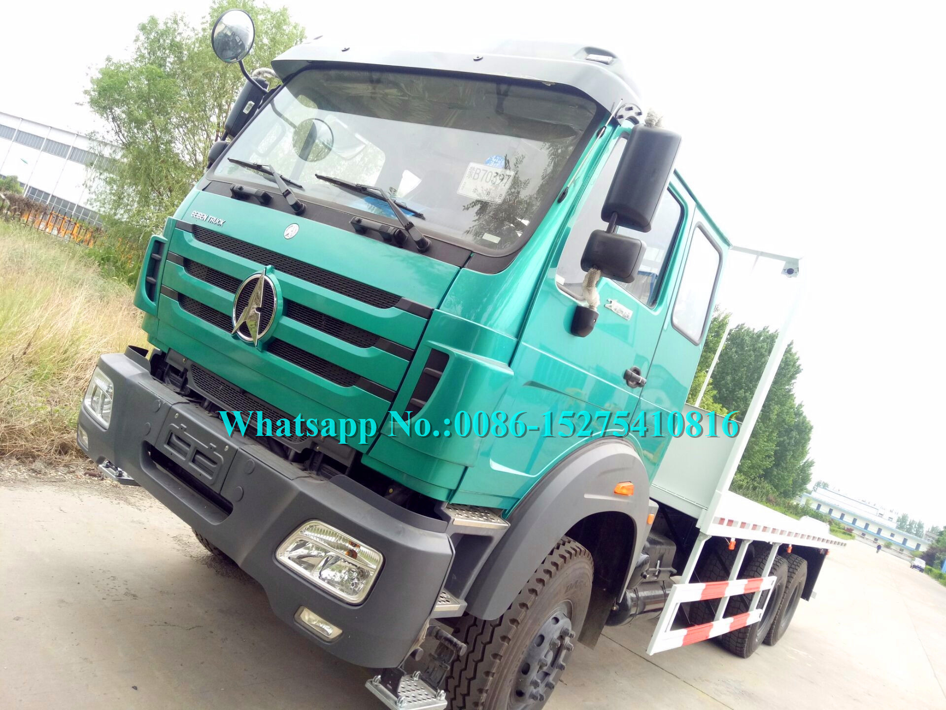 Ruwe Vrachtwagen 10 van de Terrein Flatbed Zware Lading Speculant voor DR. CONGO Hoge Prestaties