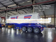 Shandong Fabrikant Hete Verkoop 45 Cbm Droge Bulk Poeder Beton Cement Transport Tankwagen Oplegger