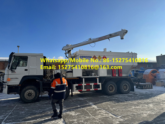 Op maat gemaakte goede waarde HOWO 15/20/25T BCLH-15 Op locatie gemengd granulair ammonium explosieven ANFO Truck emulsie mobiele explosieven Productie-eenheid Mongolen уул уурхайн тэсэлгээний MEMU MMU BCLH/BCZH/BCRH