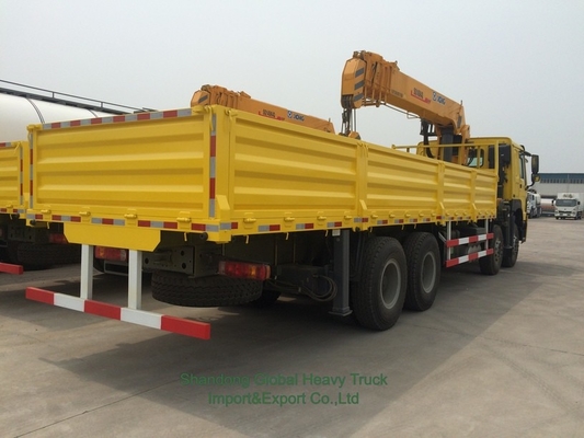 Nieuwe 6X4 HOWO flatbed truck gemonteerde kraan telescopische boom truck