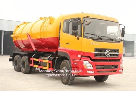 Dongfeng 6*4 Hoogwaardige 290 pk Vacuüm Afvoerzuigtruck Afvoerzuigtruck