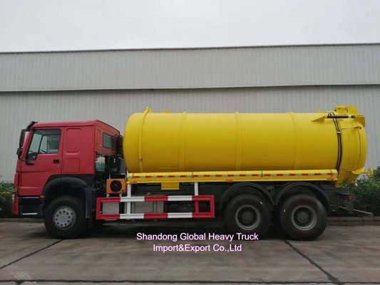 HOWO 15CBM Vacuümzuigtruck met 6×4 aandrijving en hydraulische afzuigkracht voor het reinigen van septic tanks
