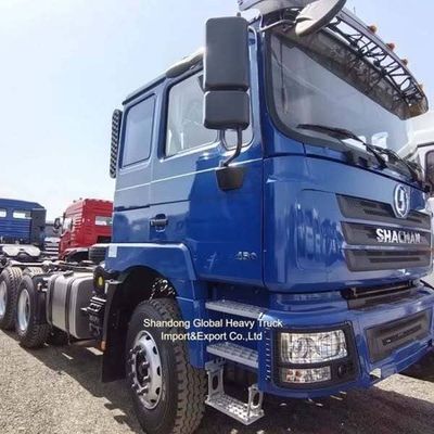 Shacman 6X4 Traktor Truck 371HP Prime Mover met 12.00R20 banden voor zware vracht