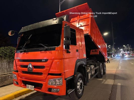 Gebruikte HOWO 6X4 dumptruck 371, 375 336 pk 10-wieler 30 ton tipper truck
