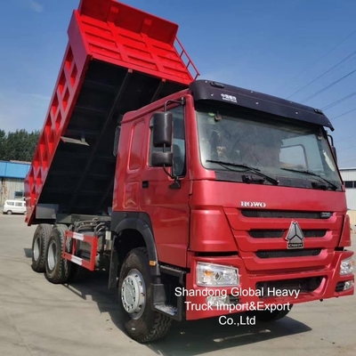 Tweedehands HOWO Rode Kleur 380pk/400pk Kipper Vrachtwagen Op Voorraad