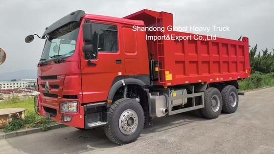 Zware HOWO Dumper met Versterkt Stalen Chassis, U-vormige Laadbak en HYVA Hydraulisch Hefsysteem aan de Voorzijde