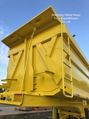 3-assige stalen kipper oplegger voor zwaar materiaaltransport