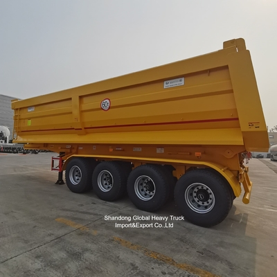 3-assige stalen kipper oplegger voor zwaar materiaaltransport