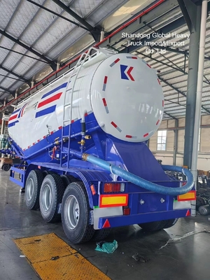 45 Cbm cement bulker oplegger met 3 assen voor droge poeder transport