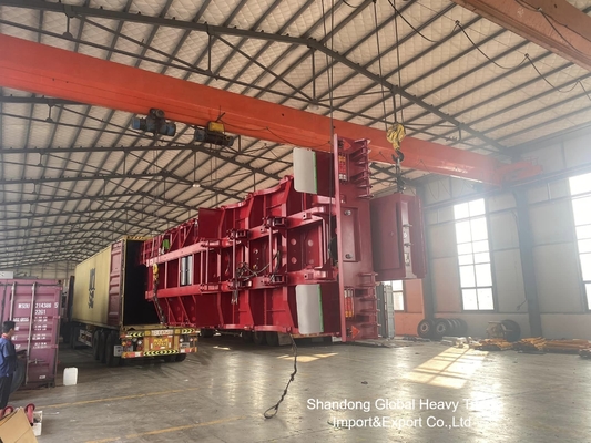 80-120 Tons Payload Capacity Lowbed Semi Trailer with 4×13T or 16T FUWA / BPW Axles and JOST 28T Landing Gear