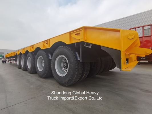 Q345B High-Tensile Steel Lowbed Semi Trailer with 60-100 Tons Loading Capacity and Customizable Length