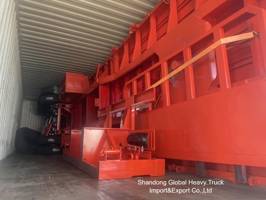 4 Assen luchtophanging hek half-aanhangwagen voor containervervoer