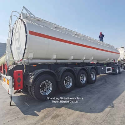 3-assige stalen olietankwagen oplegger 45000L brandstoftank