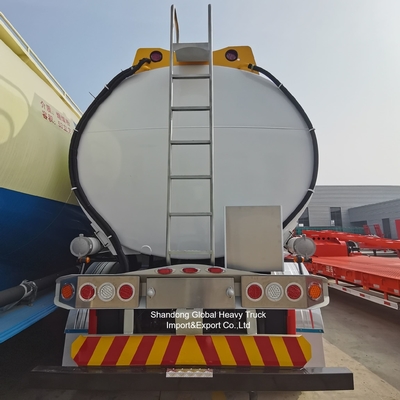 3-assige stalen olietankwagen oplegger 45000L brandstoftank