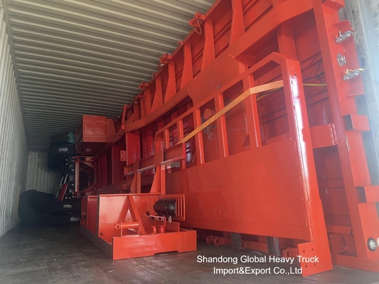 4 Assen luchtophanging hek half-aanhangwagen voor containervervoer