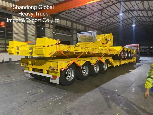 40ft zware drieassige platte half-aanhanger - ECE, CE-gecertificeerd