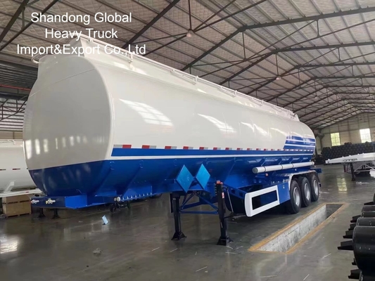 3-assige 45000L Diesel benzine tankwagon Halve aanhangwagen met ABS-remmen