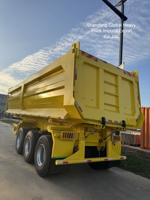 3-assige stalen kipper oplegger voor zwaar materiaaltransport