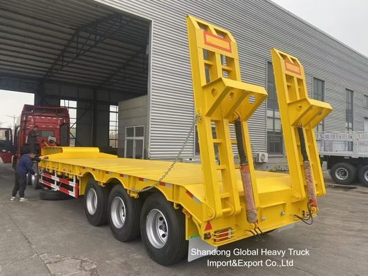 3-assige 60 ton zware dieplader oplegger met Fuwa assen