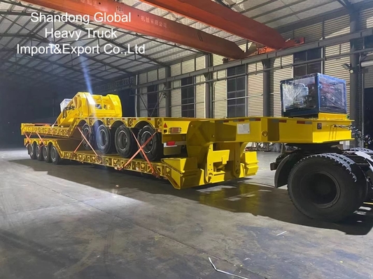 3-assige 60 ton zware dieplader oplegger met Fuwa assen