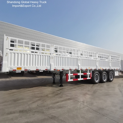 Semi-aanhangwagen met 3 assen van staal omheining voor bulktransport