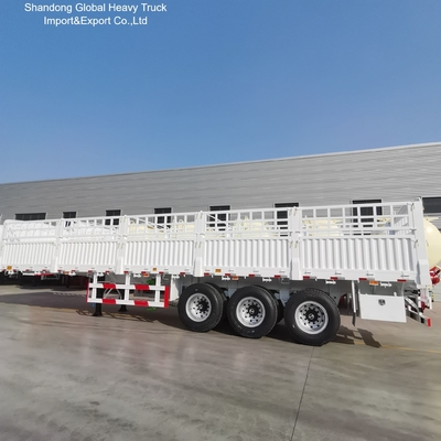 Semi-aanhangwagen met 3 assen van staal omheining voor bulktransport