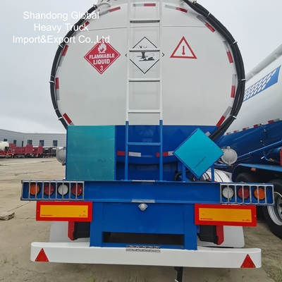 3-assige 45000L Diesel benzine tankwagon Halve aanhangwagen met ABS-remmen
