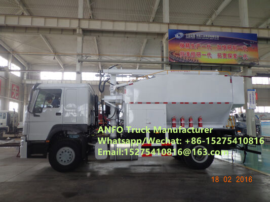 Hot selling HOWO 10/15/20/30T BCLH-10 on-site mixing and charging machine granular ammonium explosive ANFO Truck Emulsion Blasting Drilling service mobile explosive Manufacturing Unit MEMU MMU