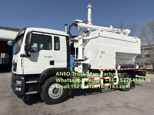 Goedkope nieuwe HOWO 10/15/20/30T BCLH-10 op locatie mengen en opladen granulair ammonium explosief ANFO Truck Emulsie Blasting service Boren Kazachstan/Oezbekistan/Indonesië/Congo DRC TREAD MMU