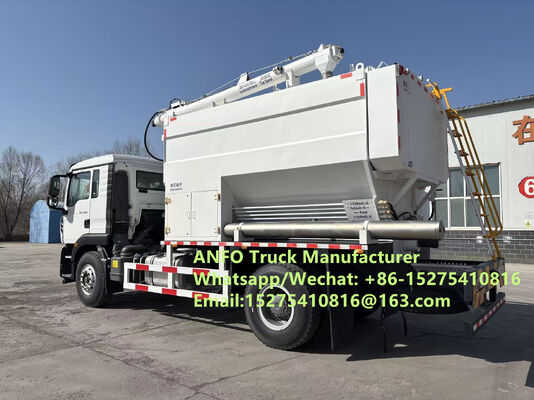 High cost performance HOWO 10/15/20/30T on-site mixing and charging granular ammonium explosive ANFO Truck Emulsion Blasting service Drilling Kazakhstan/Uzbekistan/Indonesia/CONGO DRC TREAD MMU