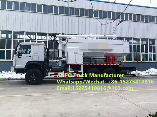 Competitieve gloednieuwe HOWO 10/15/20/30T on-site meng- en laad-granulaat ammonium bulkexplosieven ANFO Truck Emulsie Ontploffingsservice Boren Zambia/Zimbabwe/Tanzania/Ghana/Guinea/Namibia/Guyana