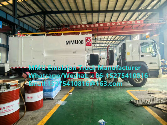 Lage prijs China gemaakt TREAD 15/20/25/30Ton mengen en laden emulsie Bulk ANFO Vrachtwagens mobiele explosieven Productie Unit Mongolië CONGO DRC PERU GHANA ZIMBABWE Mijnbouw Ontploffingsservice MMU