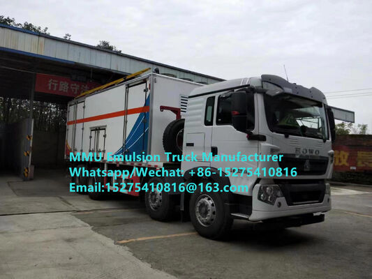 Hot sale Duurzame HOWO 15T GLOBAL-BCRH-15 mobiele meng- en laadwagen voor bulkexplosieven Mongolië Mijnbouw explosieve diensten Kazachstan Oezbekistan Indonesië Congo DRC GUINEE MMU