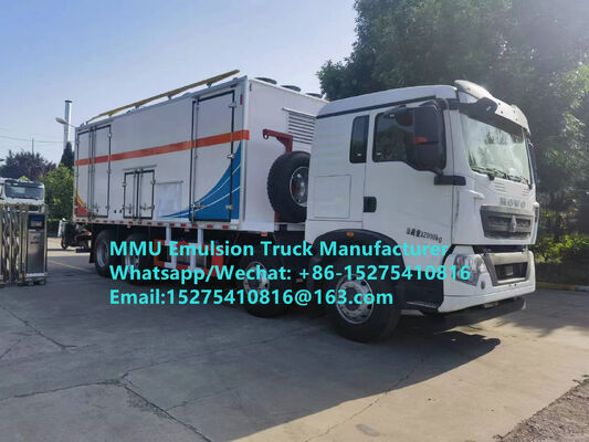 Hot sale Duurzame HOWO 15T GLOBAL-BCRH-15 mobiele meng- en laadwagen voor bulkexplosieven Mongolië Mijnbouw explosieve diensten Kazachstan Oezbekistan Indonesië Congo DRC GUINEE MMU