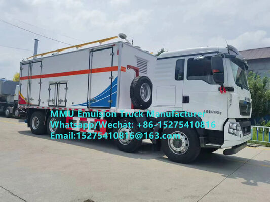Hot sale Duurzame HOWO 15T GLOBAL-BCRH-15 mobiele meng- en laadwagen voor bulkexplosieven Mongolië Mijnbouw explosieve diensten Kazachstan Oezbekistan Indonesië Congo DRC GUINEE MMU