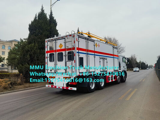Goede kwaliteit smart HOWO 15T BCRH-15 op locatie mengen en opladen emulsie vrachtwagen bulk explosieven laden vrachtwagen Mongolië Mining Blast service Kazachstan Oezbekistan Indonesië Congo DRC Guinee Tanzania MMU