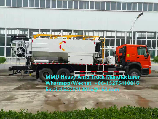 Mengen en laden op locatie van multifunctionele zware ammoniumolie-explosieven Vrachtwagen 15/20/25 ton zware emulsie ANFO-vrachtwagen MMU MEMU Rusland/Kazachstan/Oezbekistan/Indonesië/Guinea Mijnbouwstraalservice