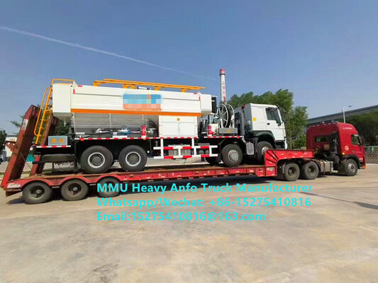 Vermenging en laden van explosieve stoffen met een laag explosiefgehalte Multifunctionele zware ammoniumolie explosieven Truck 15/20/25Ton Heavy Emulsion ANFO Truck Zambia/Zimbabwe/Tanzania/Ghana/Guinea/Peru Mining Blasting Service