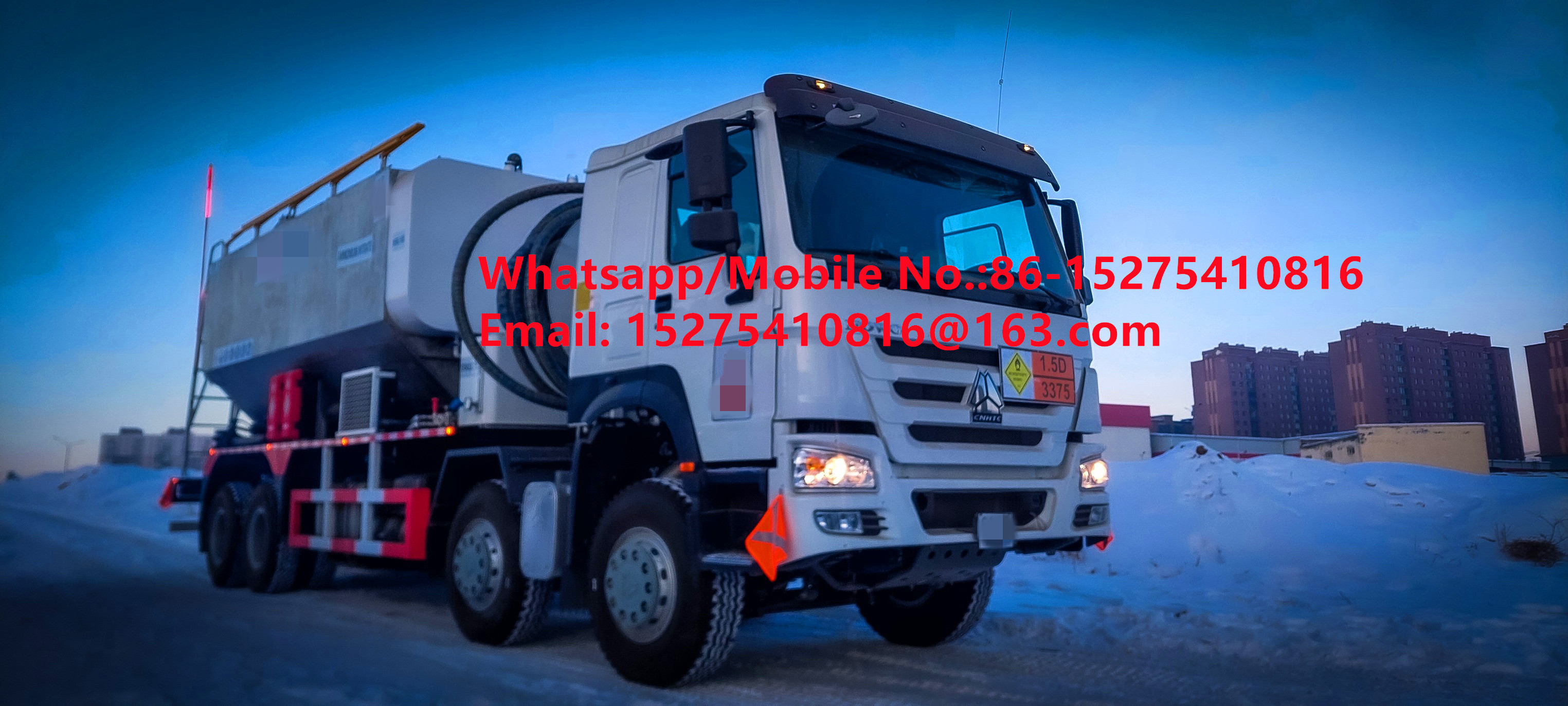 Hoge sterkte roestvrij staal Veiligheid betrouwbaarheid Tread Bulk Trucks 15/20/25Ton Zware ammoniumolie explosieven Emulsie ANFO Truck MMU MEMU Voor Mongolië DR CONGO PERU Ghana Mining Blasting BCLH/BCRH/BCZH