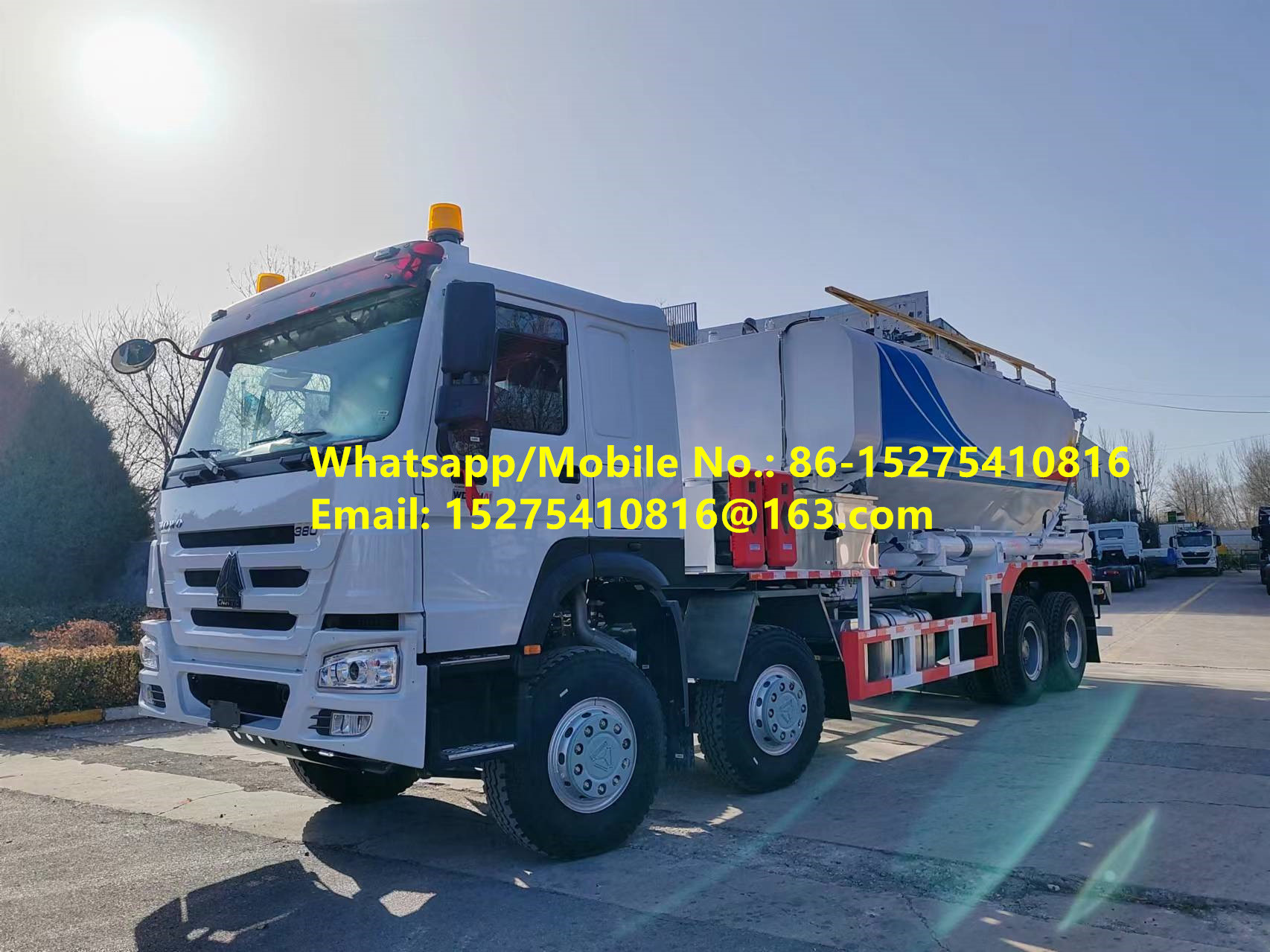 Op maat Gute kwaliteit HOWO 15/20/25T BCLH-15 Op locatie gemengd granulair ammonium explosieven ANFO Truck emulsie mobiele explosieven Productie-eenheid