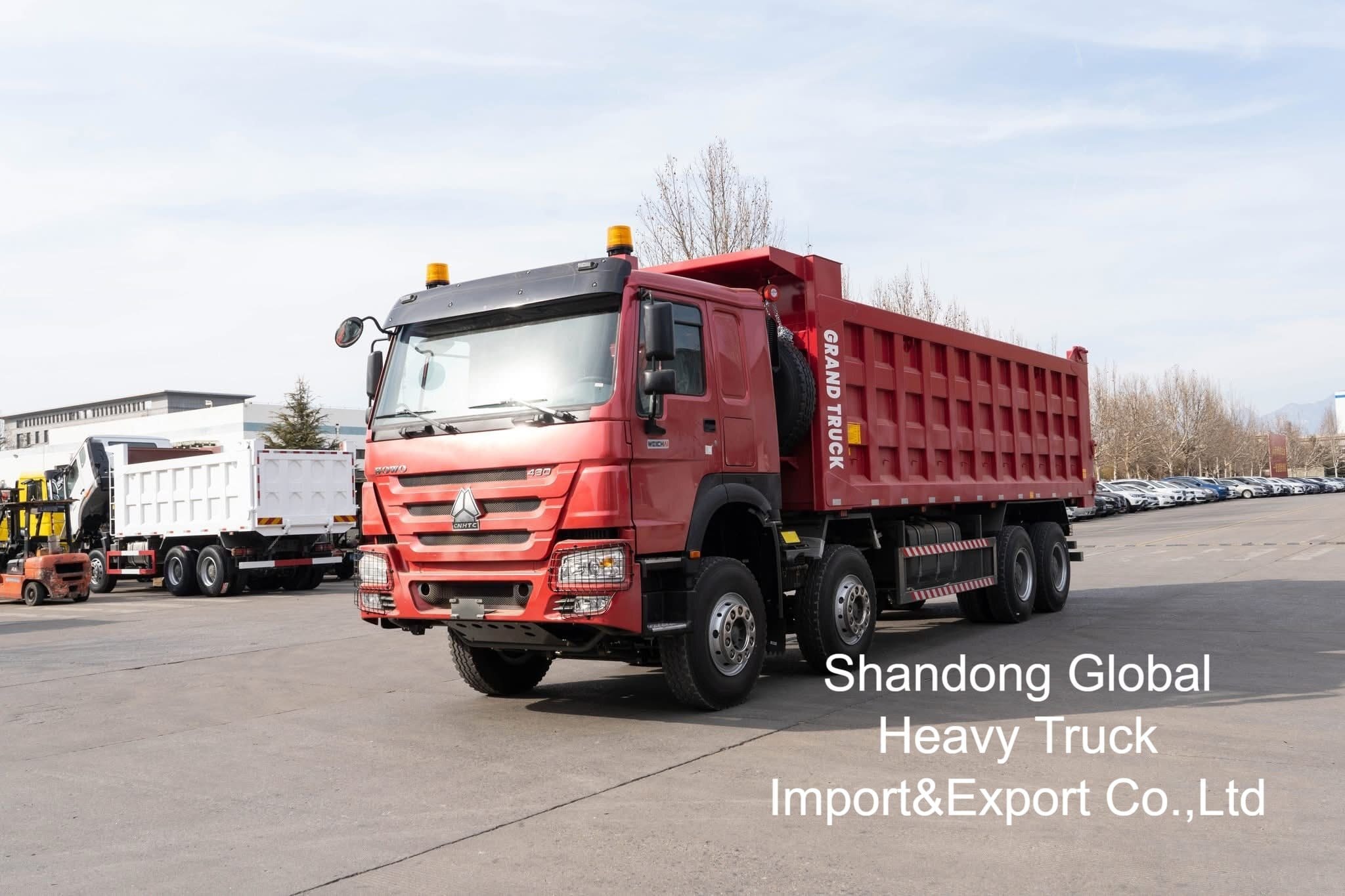Sinotruk HOWO 8×4 dumptruck met 420 pk motor en versterkte lading voor zware mijnbouw