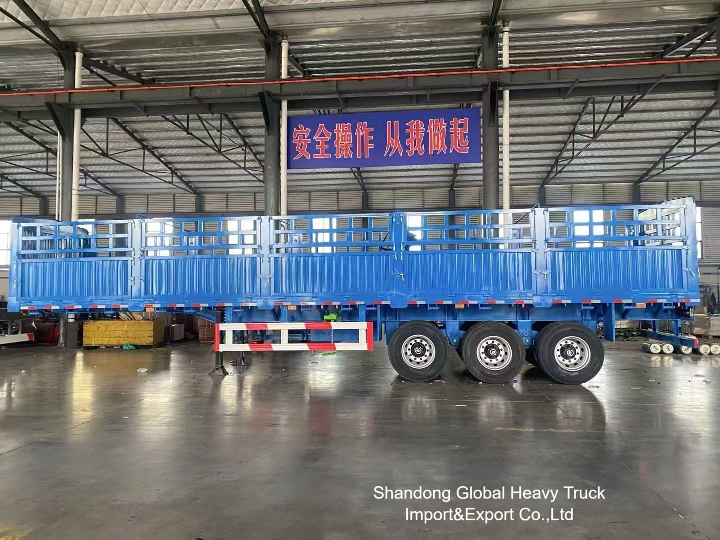 3 assen 50 ton hek half-aanhangwagen met luchtophanging