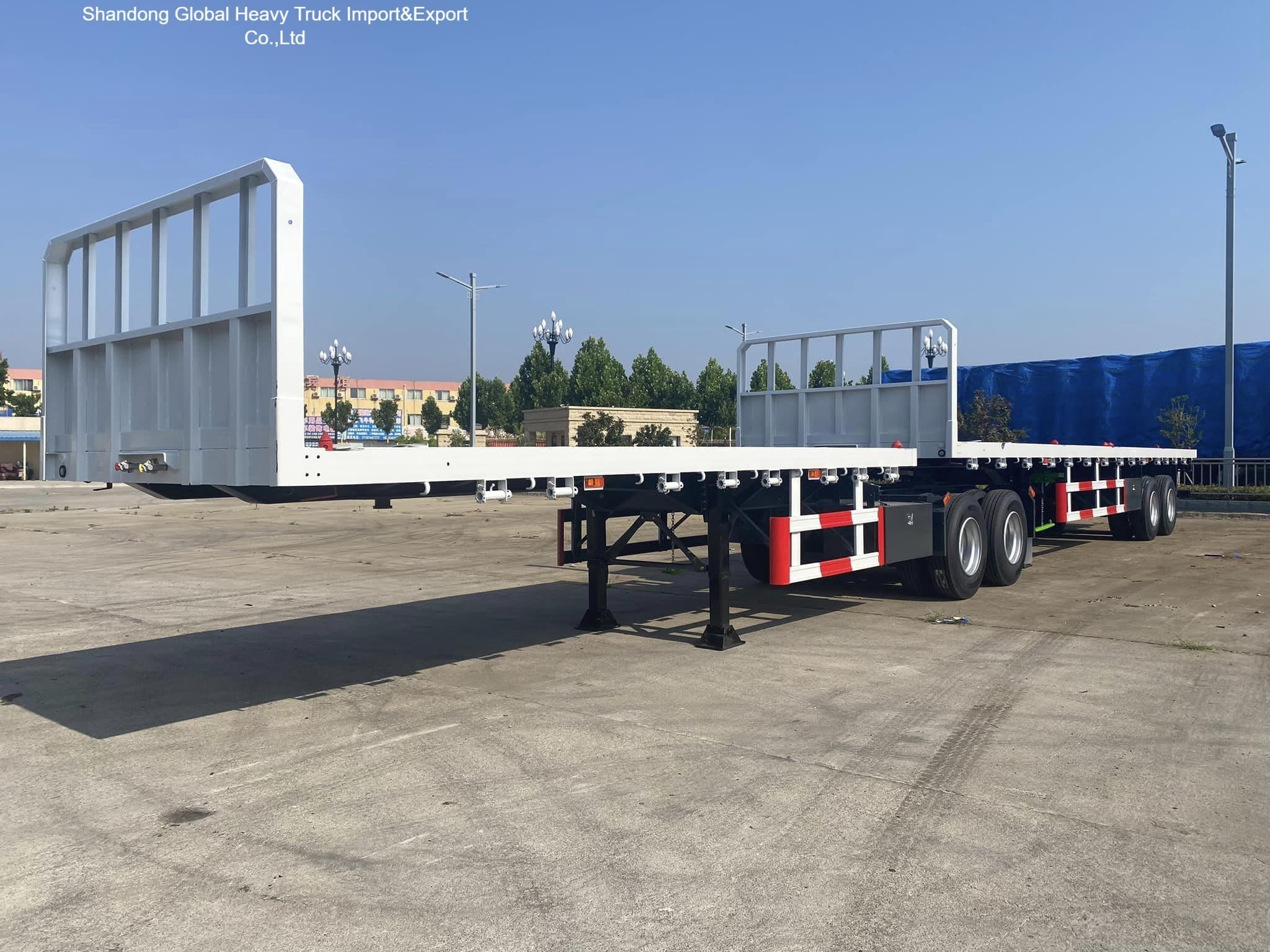 3-assige dieplader oplegger 40FT 60T zwaar werk voor de bouw
